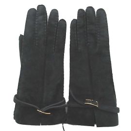 Gucci Tom Ford Damenhandschuhe aus Lammfell Schwarz