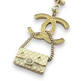 Chanel-Chanel 07P Coco Mark Matelasse Bag Keychain Charm-Golden
