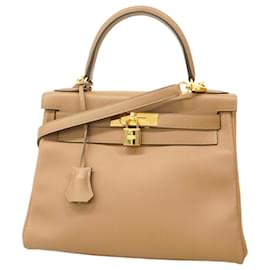Hermès-Hermes Kelly 28 Handbag in Beige Deweymar-Other