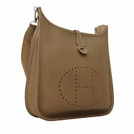 Hermès-Hermes Shoulder Bag Evelyn 3 in Etoupe Gray-Taupe