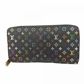 Louis Vuitton-Louis Vuitton Long Wallet Monogram Multicolor Zippy M60243-Black,Red
