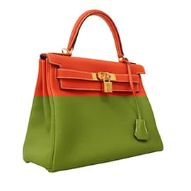Hermès-Hermes Kelly 28 Handbag in Sanguine-Red