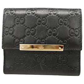 Gucci-Gucci Guccissima Bi-Fold Wallet-Black