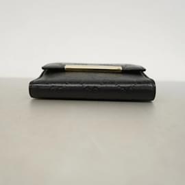 Gucci-Gucci Guccissima Bi-Fold Wallet-Black