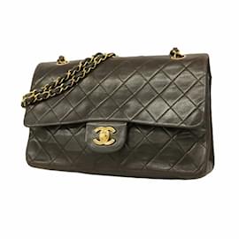 Chanel-Chanel Black Lambskin Shoulder Bag-Black