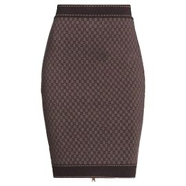 Balmain Brown Wool Polyamide Skirt Size 36 Brown