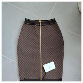 Balmain-Skirts-Brown