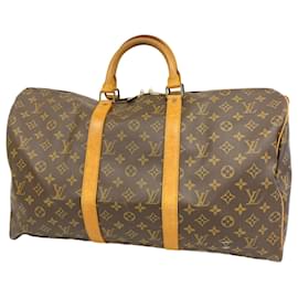 Louis Vuitton-Louis Vuitton Monogram Keepall 50 Boston Bag-Brown