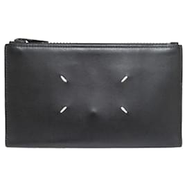 Maison Martin Margiela-Maison Margiela Black Leather Long Wallet-Black