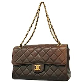 Chanel-Chanel Black Lambskin Shoulder Bag-Black