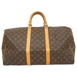 Louis Vuitton-Louis Vuitton Boston Bag Monogram Keepall 50-Brown