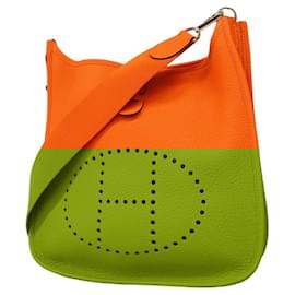 Hermès-Hermes Shoulder Bag Evelyn 1PM-Orange