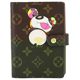 Louis Vuitton-Louis Vuitton Monogram Panda Agenda PM Notebook Cover-Brown,Other