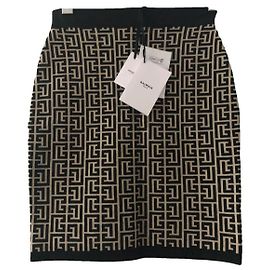 Balmain Rock aus Wolle und Polyamid schwarz Schwarz
