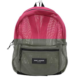 Saint Laurent-SAINT LAURENT Mesh Backpack in Pink-Pink