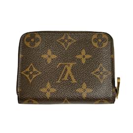 Louis Vuitton-Louis Vuitton Monogram Round Zipper Coin Purse-Brown