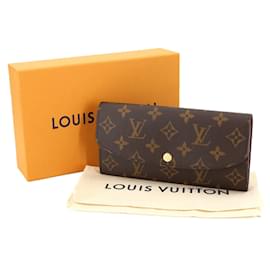 Louis Vuitton-Portefeuille Emilie Monogram Louis Vuitton-Marron,Fuschia,Monogramme