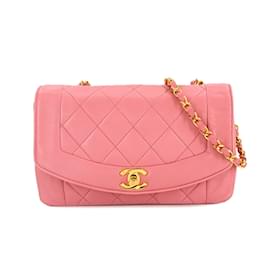 Chanel-Chanel Diana Matelasse 22 Chain Shoulder Bag-Pink