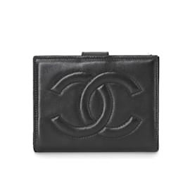 Chanel-Chanel Coco Mark Bi-fold Wallet-Black