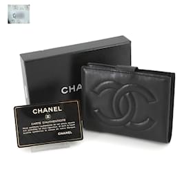 Chanel-Chanel Coco Mark Bi-fold Wallet-Black