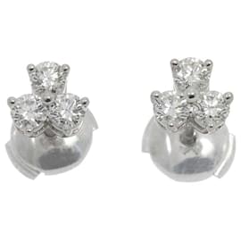 Tiffany & Co-Tiffany & Co. Aria Diamond 3P Earrings in Platinum-Other