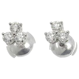 Tiffany & Co-Tiffany & Co. Aria Diamond 3P Earrings in Platinum-Other