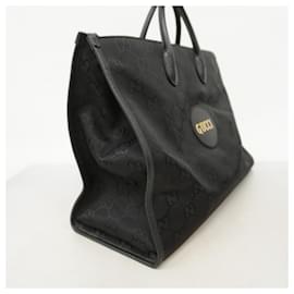 Gucci-Gucci Black Nylon Canvas Tote Bag-Black