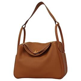 Hermès-Hermes Shoulder Bag Lindy 30 in Gold-Golden