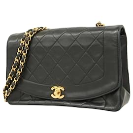 Chanel-Chanel Shoulder Bag Diana Chain in Black Lambskin-Black