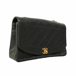 Chanel-Chanel Shoulder Bag Diana Chain in Black Lambskin-Black