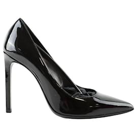 Saint Laurent-Patented leather heels-Black