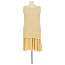 Fendi-Robe en soie-Beige