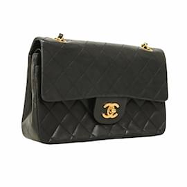 Chanel-Chanel Black Lambskin Shoulder Bag-Black