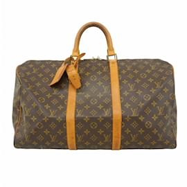 Louis Vuitton-Louis Vuitton Monogram Keepall 50 Boston Bag-Brown