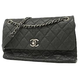 Chanel-Chanel Black Leather Shoulder Bag-Black