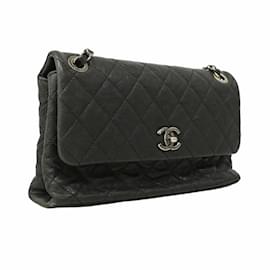 Chanel-Chanel Black Leather Shoulder Bag-Black