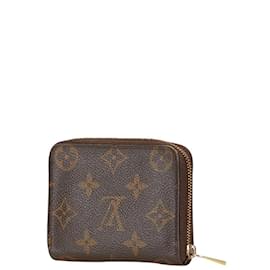 Louis Vuitton-Louis Vuitton Monogram Zippy Coin Purse-Brown,Monogram