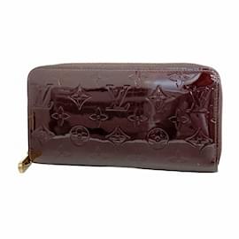 Louis Vuitton-Louis Vuitton Long Wallet Vernis Zippy M93522 Amarante-Dark red