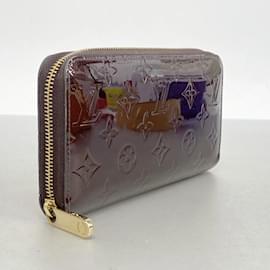 Louis Vuitton-Louis Vuitton Long Wallet Vernis Zippy M93522 Amarante-Dark red