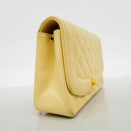 Chanel-Chanel Beige Lambskin Shoulder Bag-Beige