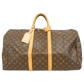 Louis Vuitton-Louis Vuitton Monogram Keepall 55 Boston Bag-Brown