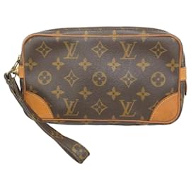 Louis Vuitton-Louis Vuitton Clutch Bag Monogram Marly Dragonne PM M51827-Brown