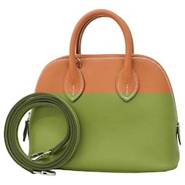 Hermès-Hermes Bolide Mini Evercolor Gold Shoulder Bag-Golden