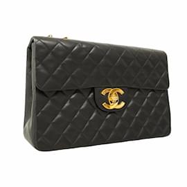Chanel-Chanel Black Lambskin Shoulder Bag-Black