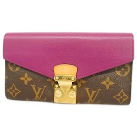 Portefeuille Long Monogram Pallas Louis Vuitton Marron Autre