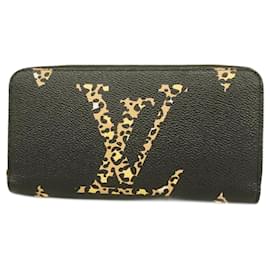 Louis Vuitton-Louis Vuitton Long Wallet Monogram Giant Jungle Zippy-Brown,Black
