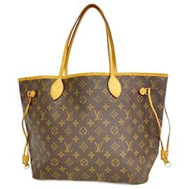 Louis Vuitton-Louis Vuitton Monogram Neverfull MM Tote Bag-Brown