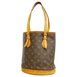 Louis Vuitton-Louis Vuitton Monogram Bucket PM Tote Bag-Brown