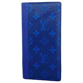 Louis Vuitton-Louis Vuitton Long Wallet Taigarama Portefeuille Brazza M30297 Cobalt-Blue