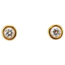 Tiffany & Co-Tiffany 18K Yellow Gold Diamond Stud Earrings-Other